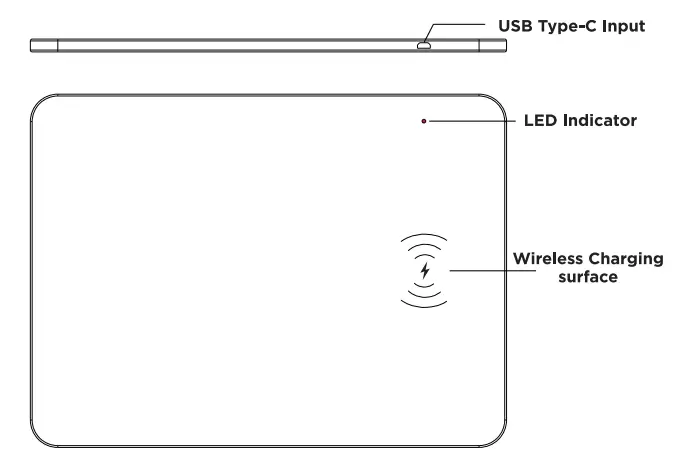 ASPIRE EAC AS22BK Mousepad with 15W Wireless Charger -