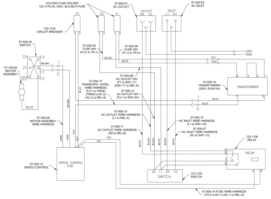 ASTRO CDM 700 Series Conveyor Stacker  - CONVEYOR ELECTRICAL