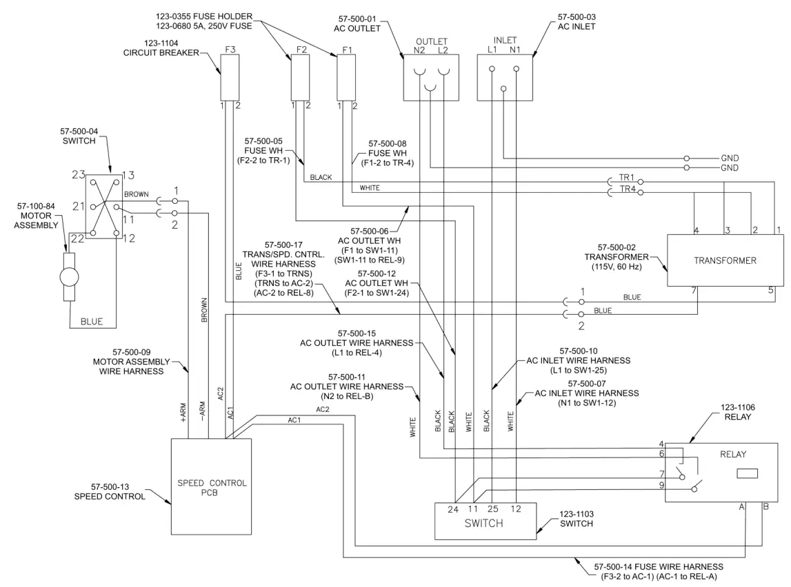 ASTRO CDM 700 Series Conveyor Stacker  - ELECTRICAL