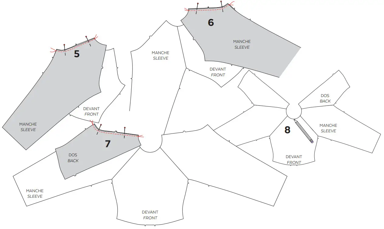 Jalie 4237 FIONA Raglan Sleeve Leotards - neckline