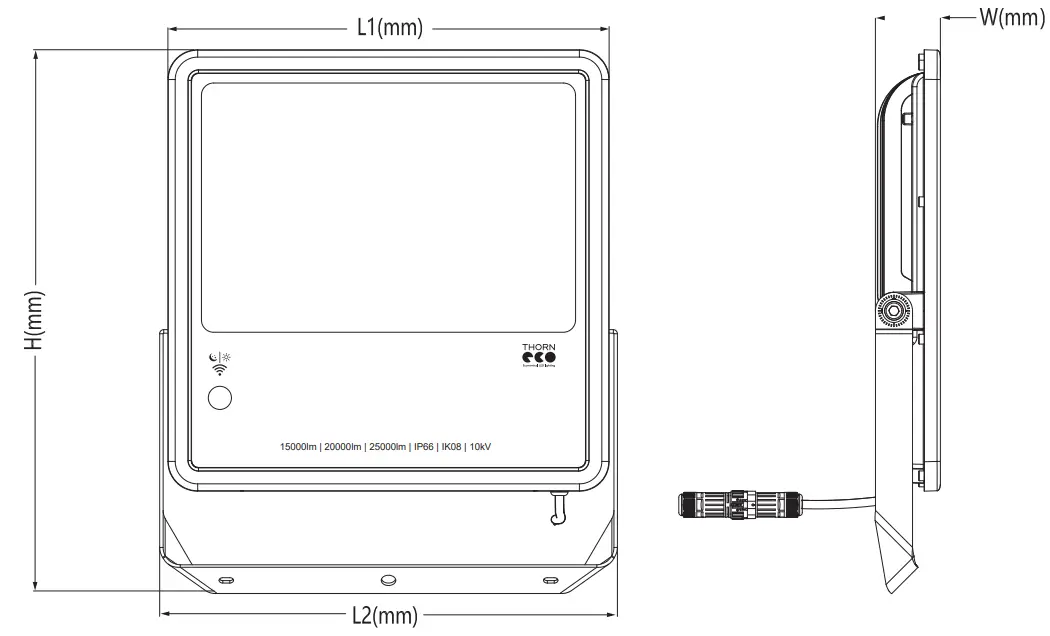 THORN LEO FLEX IP66 LED Flood - fig 1