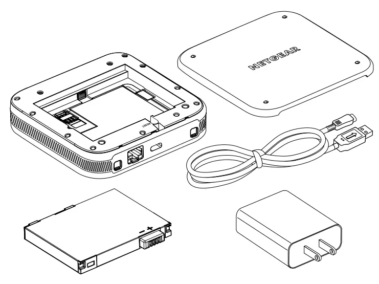 NETGEAR MR6110 5G Mobile Router - pakage connects