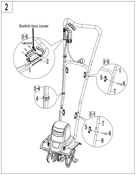 EARTHWISE TC70065EW Electric Garden Tiller Cultivator User Manual - ASSEMBLY