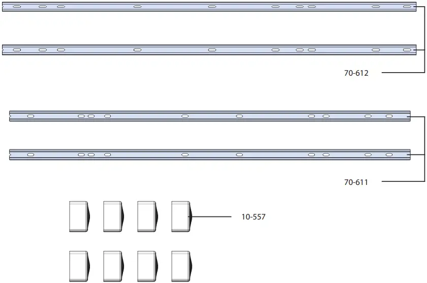 RANGER DESIGN 6550-FTS Shelving Track Kit-fig1