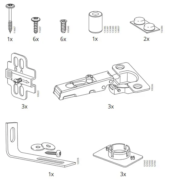 IKEA 404.075.64 OXBERG Bookcase with Doors- fig 1