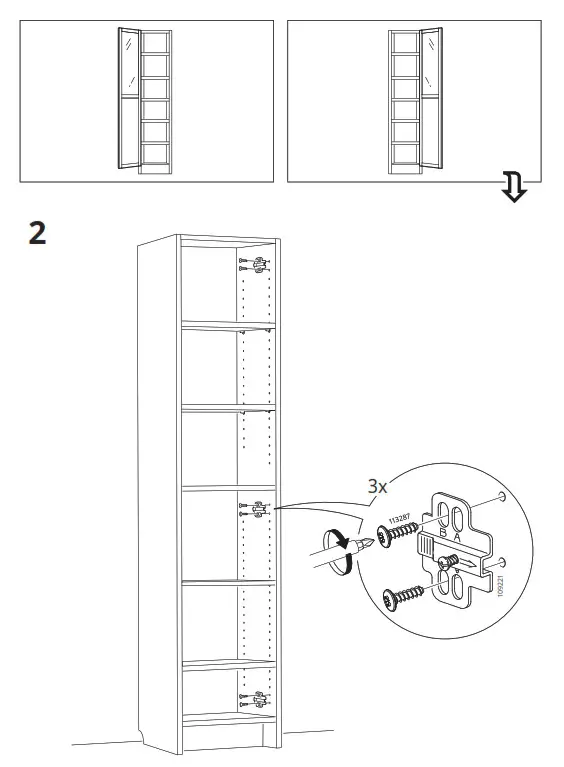 IKEA 404.075.64 OXBERG Bookcase with Doors- fig 3