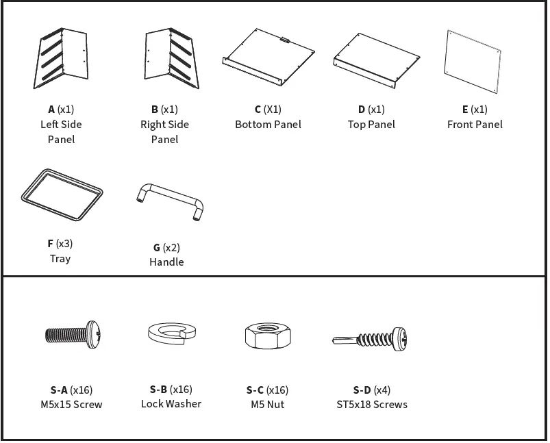 V I V O CANDY-DSPY3 3 Tray Acrylic Display Case 1