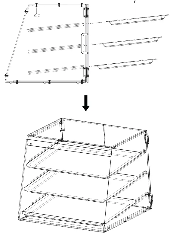 V I V O CANDY-DSPY3 3 Tray Acrylic Display Case 6