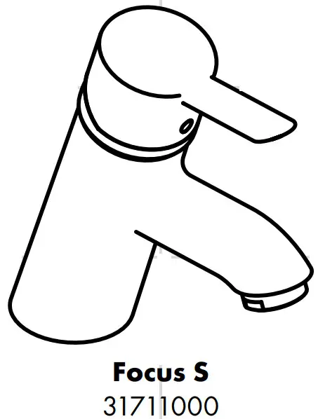 hansgrohe 31711000 Focus S Chrome Basin Mixer -