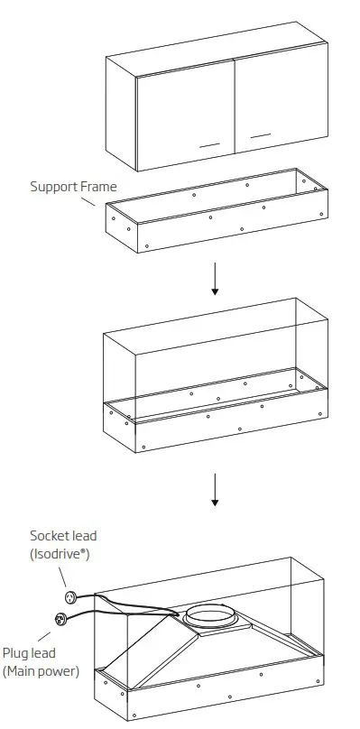 schweigen UM1170-6S Silent Undermount Rangehood - cabinet