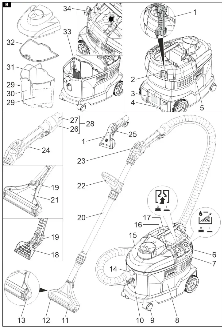 KARCHER Puzzi 8 1 Spray-Extraction Cleaner - fig 2