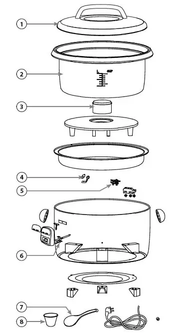 winco RC-P301 Commercial Electric Rice Cooker Instruction Manual-fig-6