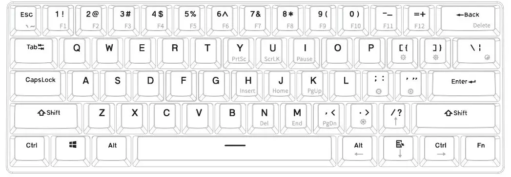 KRUX krx0134 Neo Pro RGB Wireless Gaming Keyboard - 3. All buttons back to first function mode.