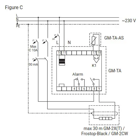 nVent GM-TA Thermostat - Figure K