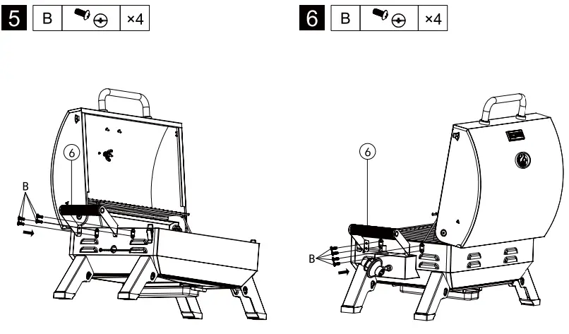 Royal Gourmet GT2001 Portable Stainless Steel Tabletop Gas Grill - parts 2