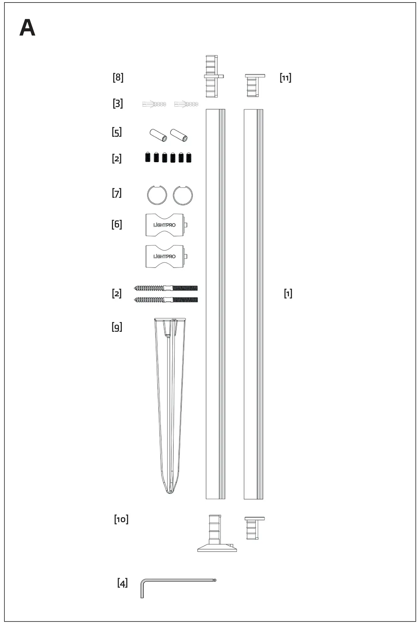 LiGHTPRO 215A Juno Tube - Figure A