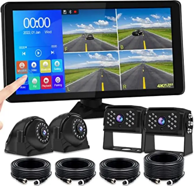 VEKOOTO T8 4 Channels Camera System with MP5