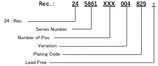 KYOCERA 5861 Series 0 35mm Pitch Board to Board Connector - PART NAMES 4