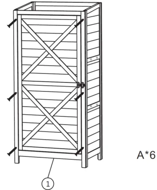 wiltec 52422 Compact Tool Shed with Flat Roof and Door 5