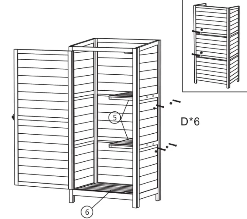 wiltec 52422 Compact Tool Shed with Flat Roof and Door 6