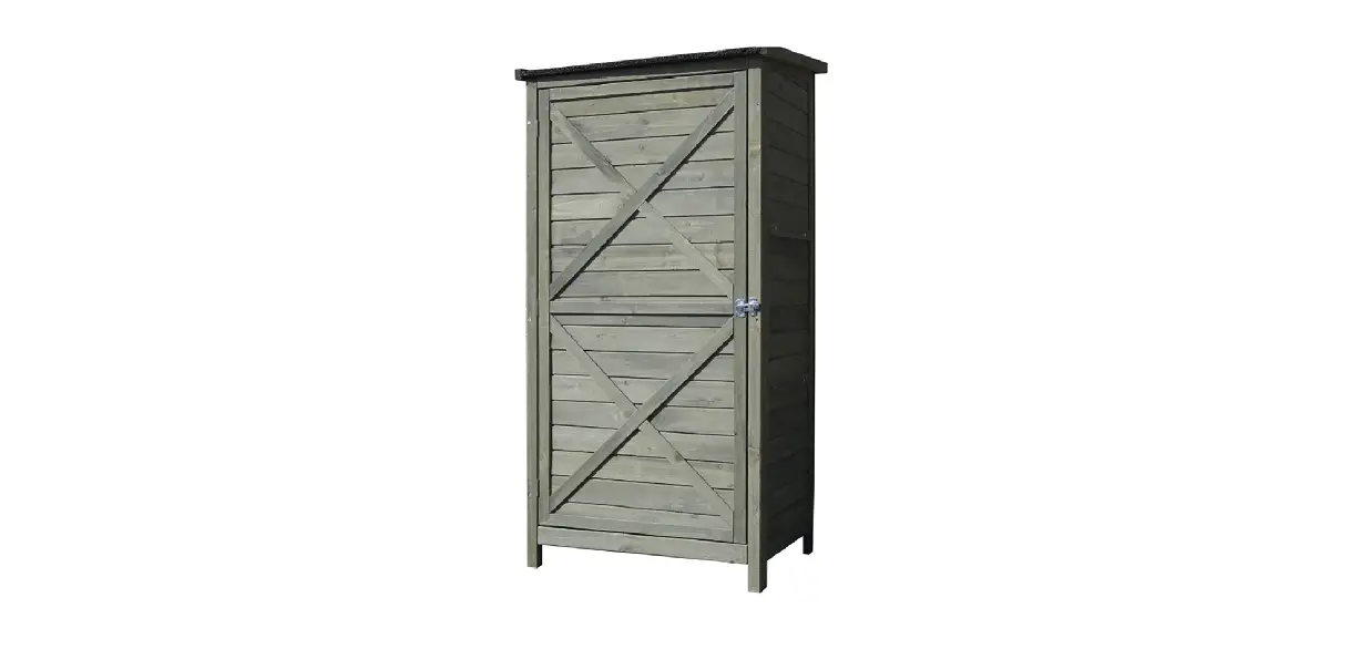 Wiltec 52422 Compact Tool Shed With Flat Roof And Door Instruction Manual