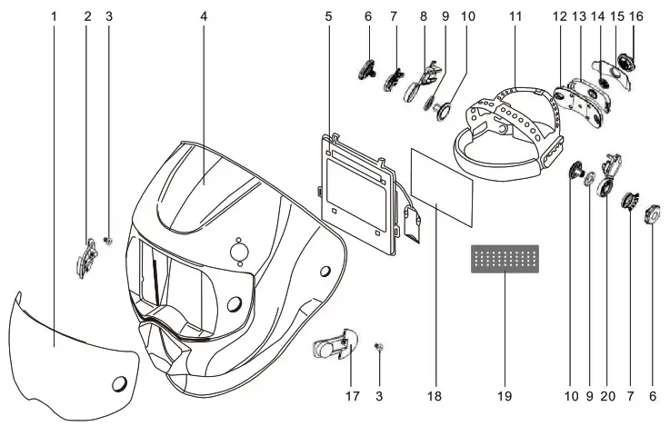 AIDOT GT20002207 Welding Helmet - filters