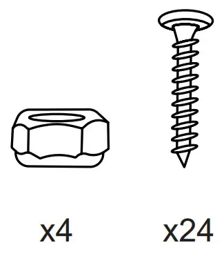 HMF 6750-76MM Heavy Duty Castors Lowerable - Screws and nuts