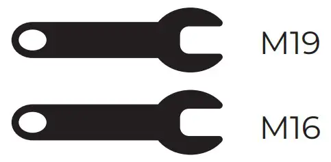 HMF 6750-76MM Heavy Duty Castors Lowerable - Wrenches