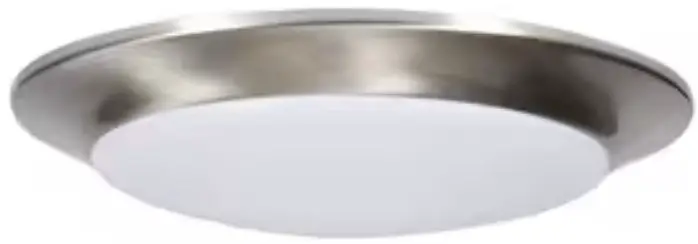 PROJECT SOURCE MXL1139-L42K9027H 1-Light 17-Inch Brushed Nickel LED Flush Mount Light