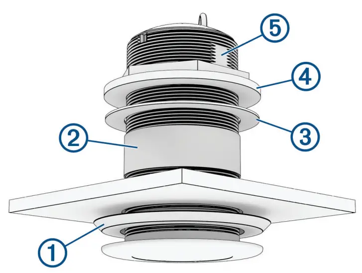 Installing the Transducer in a Metal Hull