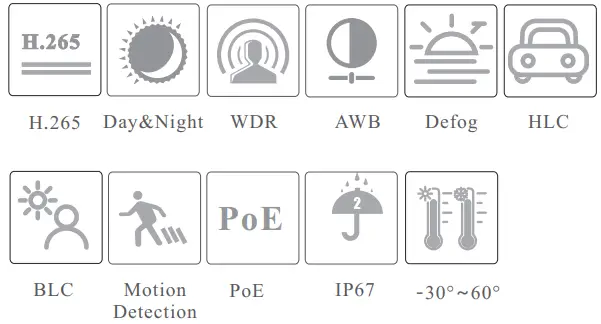 WORLD EYECAM IP 5IRD2M02MZ W 2MP Starlight IR Turret Network Camera - Fig