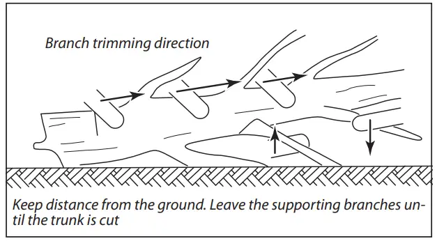 Narex EPR 350 24 Electric Chainsaw - Branch trimming