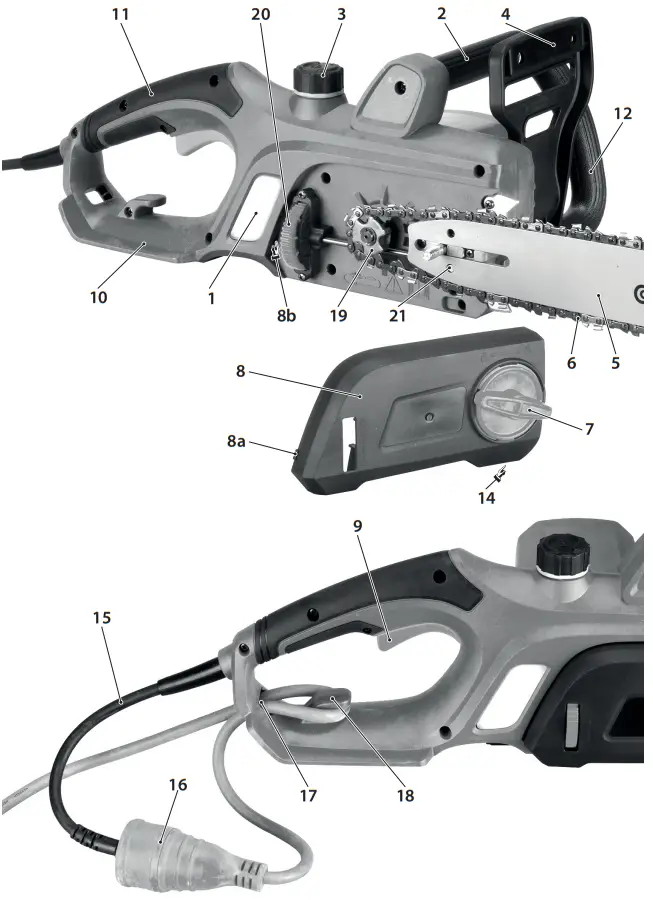 Narex EPR 350 24 Electric Chainsaw - FIG 2