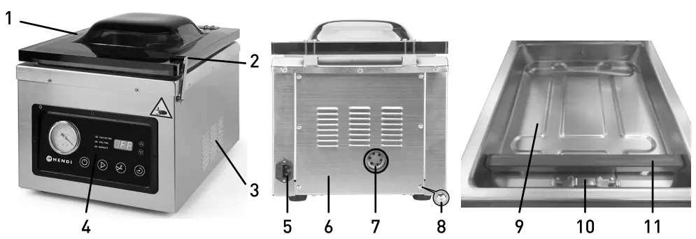 HENDI 201671 Profi Line Vacuum Chamber Packaging Machine - Fig 1