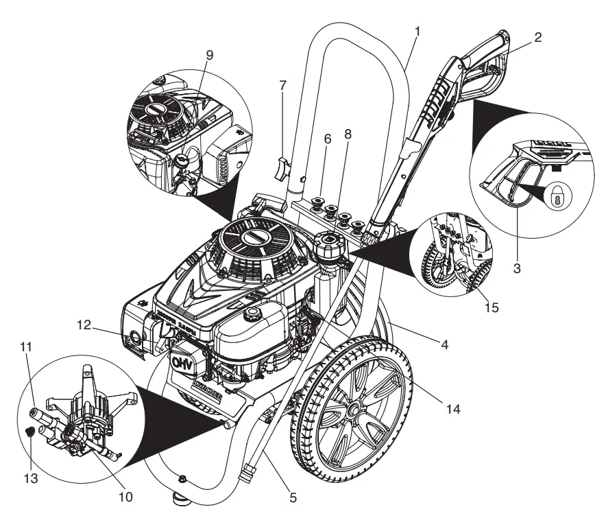 KARCHER G 2900 E High Pressure Washer - Parts 1