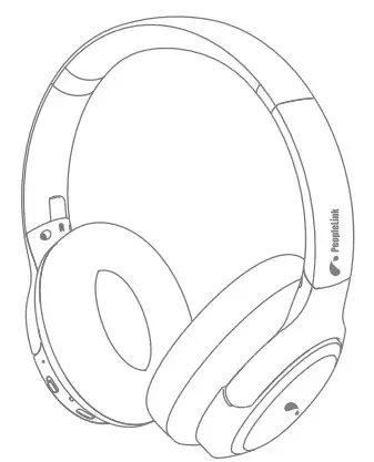 PeopleLink Sonic OE10W ANC Bluetooth Headphone