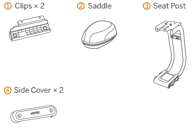 D40X Multi Functional Scooter Seat for Ninebot KickScooter - Packing List 1