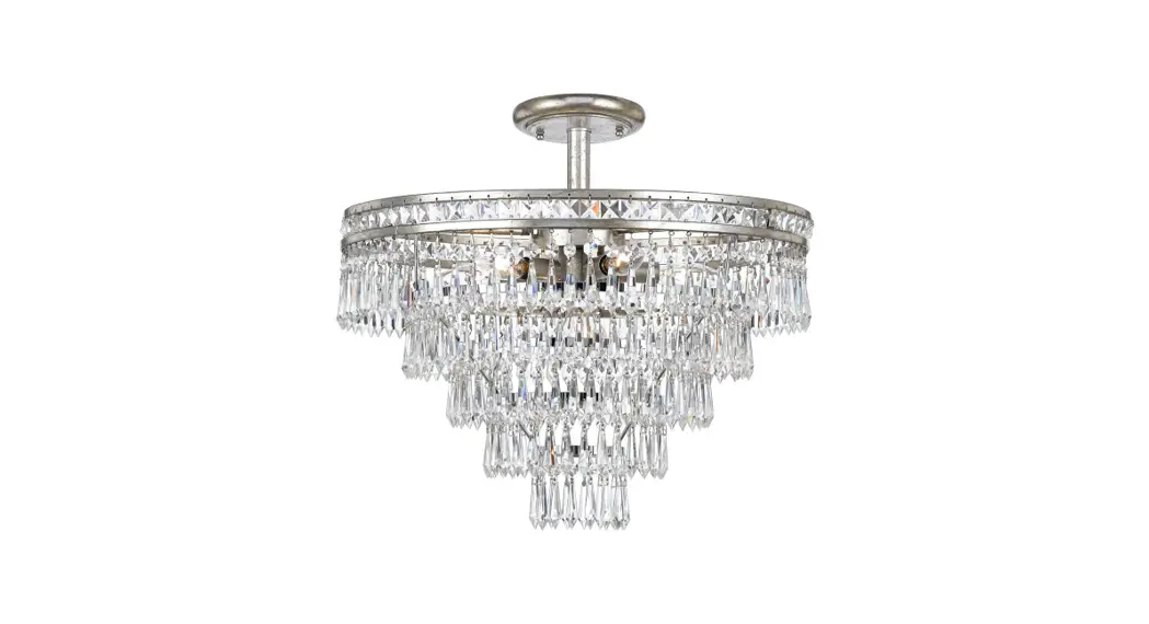 Crystorama 5264-os-cl-mwp 20 Inch Olde Silver Chandelier Ceiling Light Instruction Manual