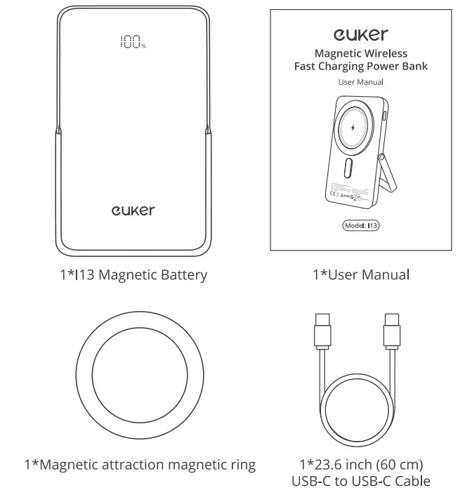 euker I13 Magnetic Wireless Fast Charging Power Bank - fig2