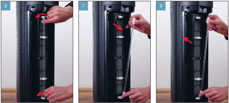BONECO P370 Air Purifier with 5 Stage Cleaning Function - REPLACING THE UV LAMP 2