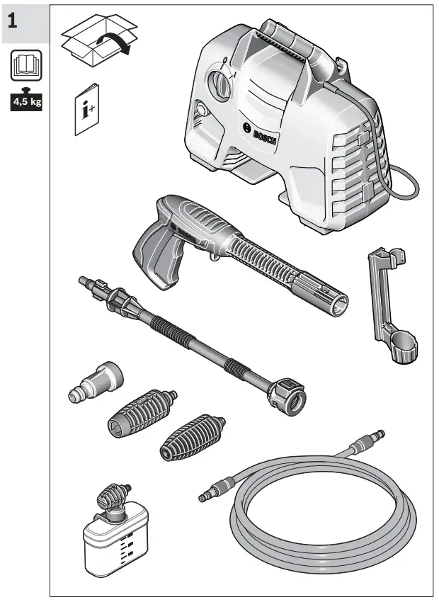 BOSCH EasyAquatak 110 Pressure Washer - Fig 1