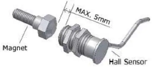 Hall Effective Speed Sensor and Magnet