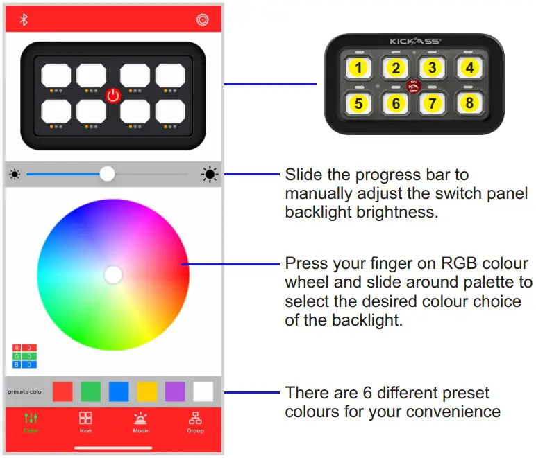 Backlight Colour & Brightness