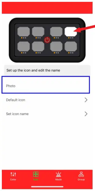 Setting Switch Label Icons