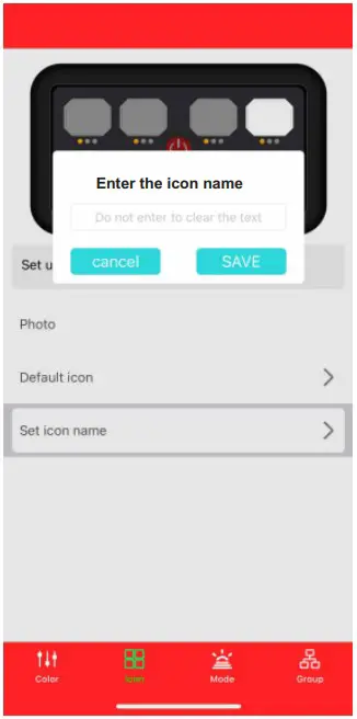 Setting Switch Label Icons
