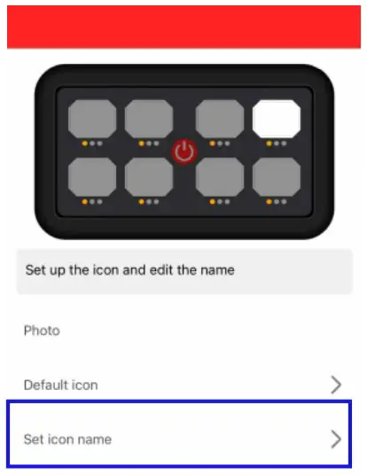 Setting Switch Label Icons