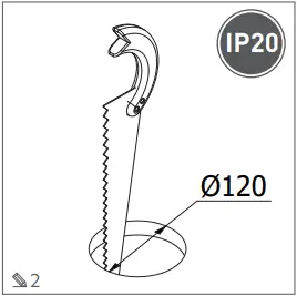GTV LIGHTING AE-BPW4F120P-10 Recessed Office Extension Cord B2