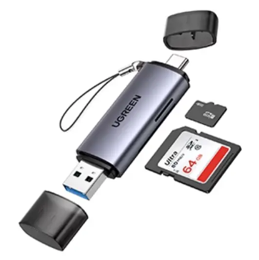UGREEN 50706 2-in-1 USB C OTG Card Reader CM185