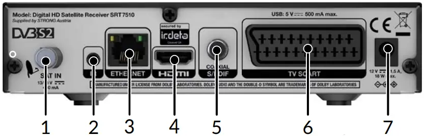 STRONG SRT 7510 Digital HD Satellite Receiver A1