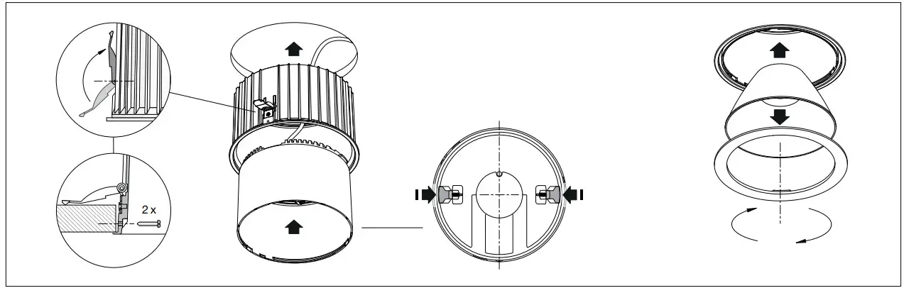 BEGA 50435.1 LED Recessed Ceiling Downlight - fig 2